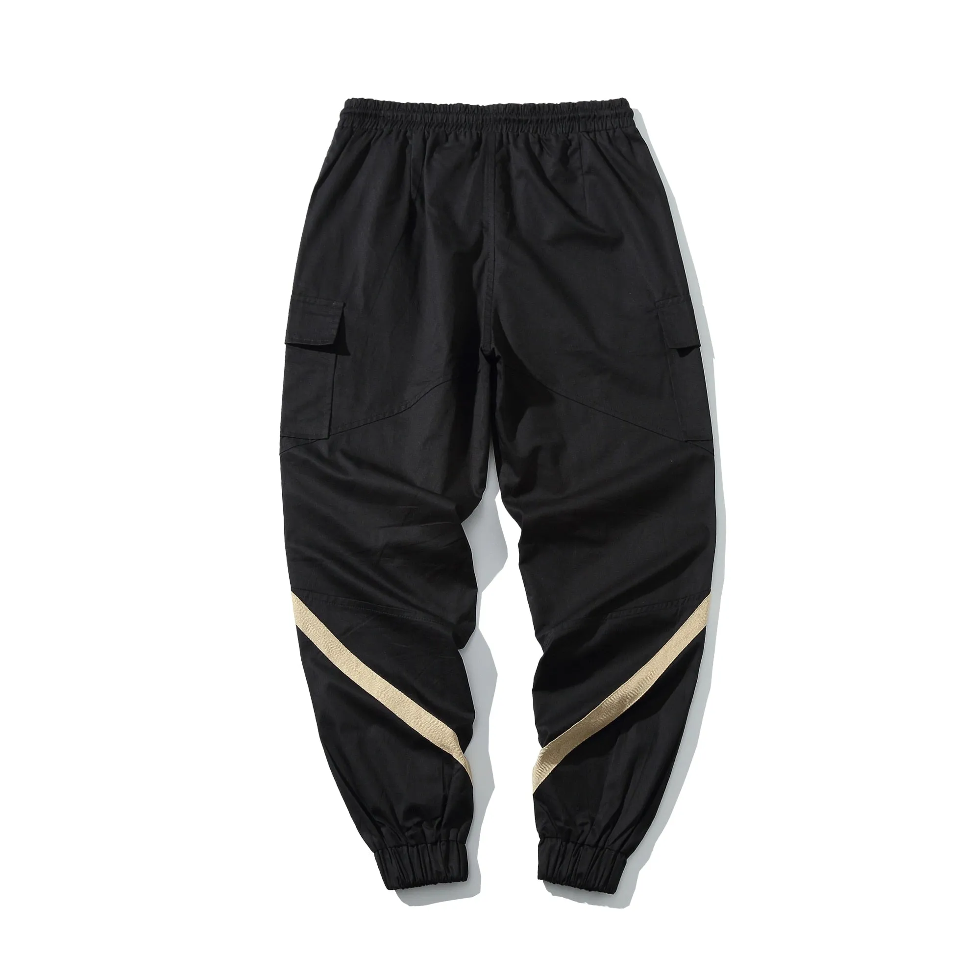 Criss Cross Knee Detail Streetwear Men Jogger Pants