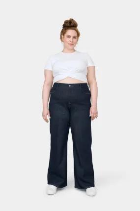 Dew Flared Soft Jeans Plus Size Raw Denim