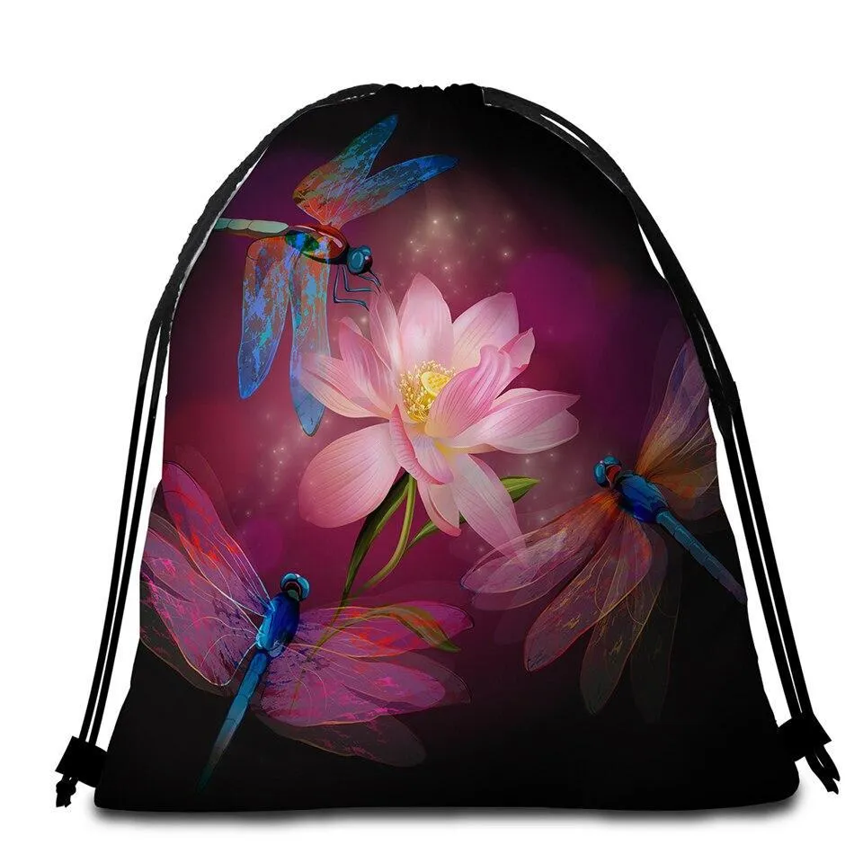 Dragonflies and Lotus Towel   Backpack