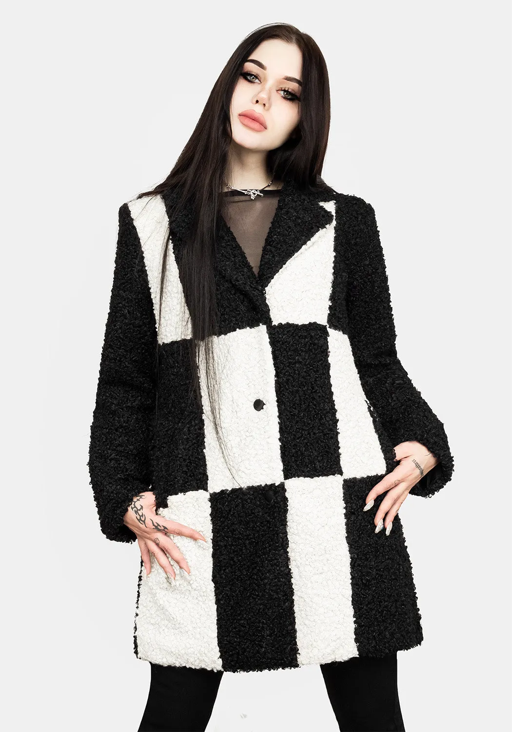 Dreamtime Checkerboard Teddy Coat