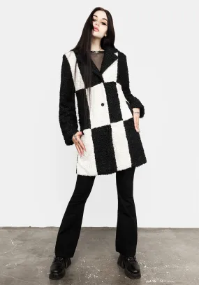 Dreamtime Checkerboard Teddy Coat