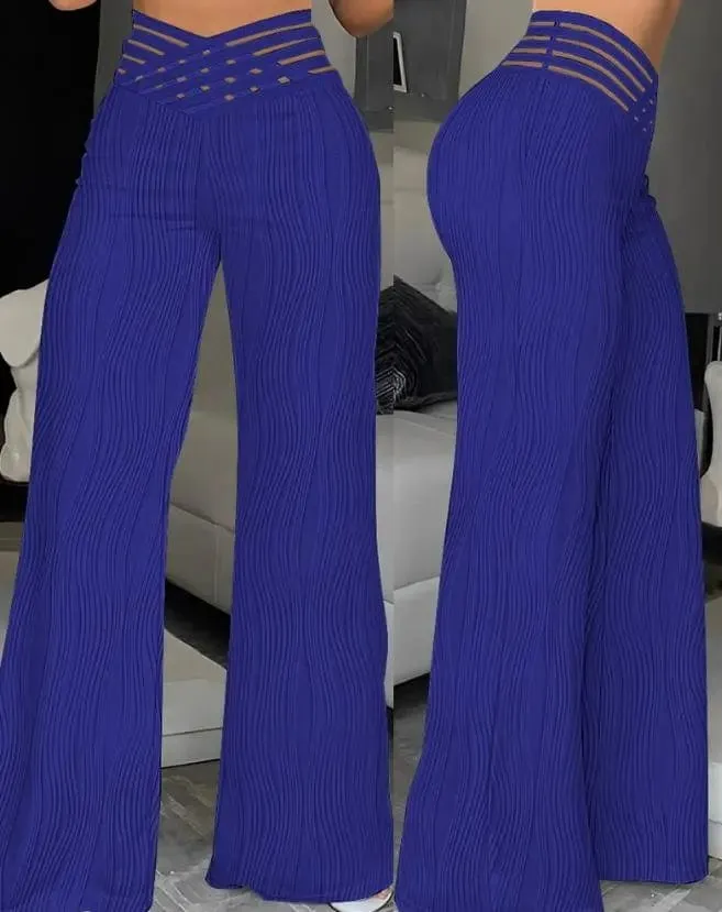 Elegant High Waist Flared Pants