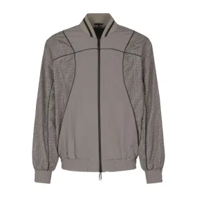 FENDI Stone and Ebony Men's Bomber Jacket for SS24