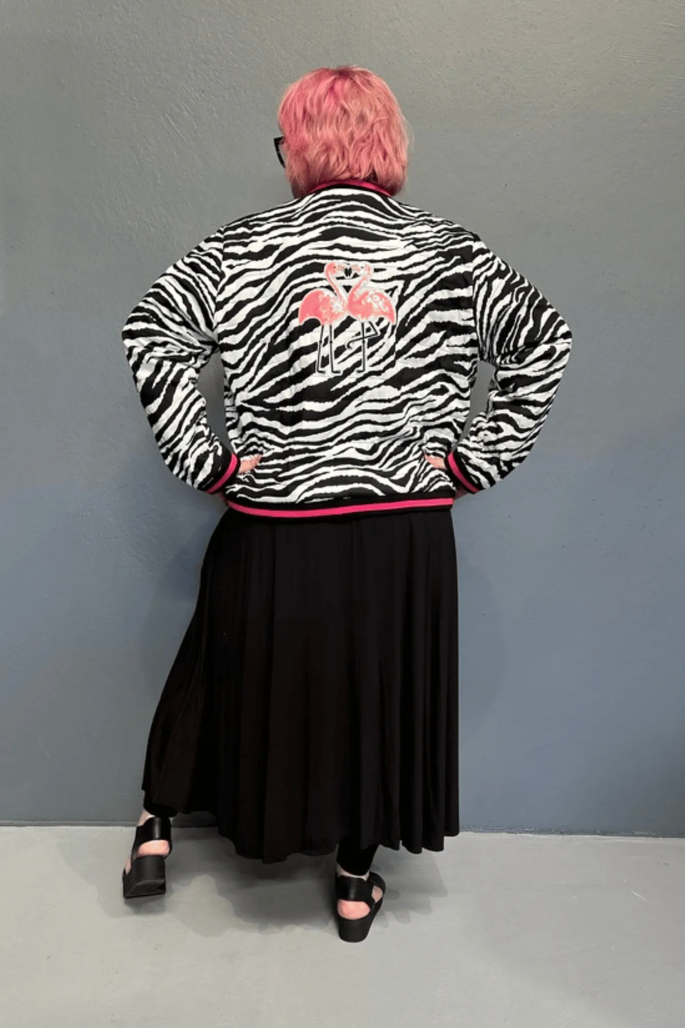 'FLAMINGO' Bomber Jacket - Zebra