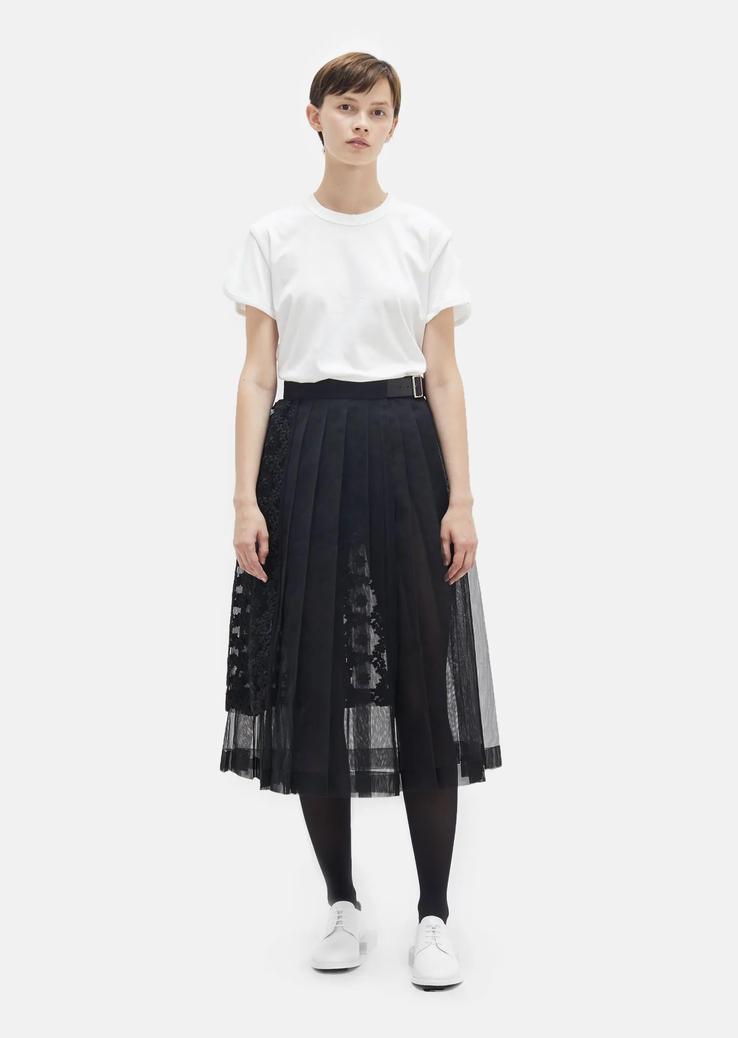 Flower Embroidery Tulle Skirt