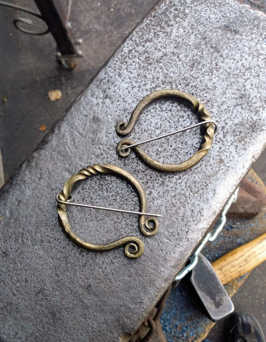 Forged Medieval Cloak Pin