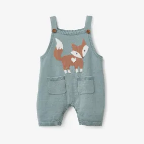 Fox Knit Overall Baby Romper