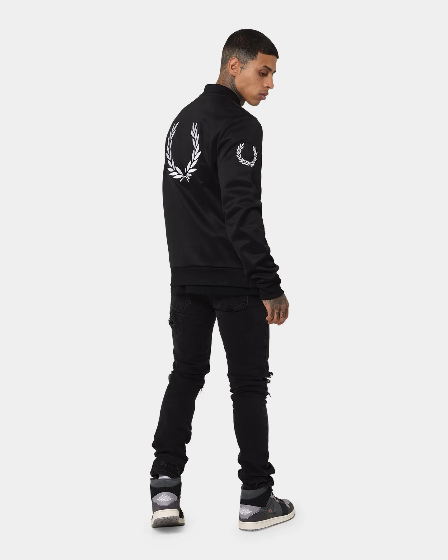 Fred Perry Badged Track Jacket Black