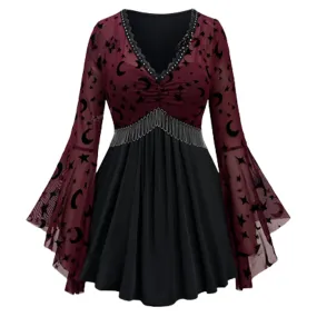 Funki Buys | Shirts | Women's Elegant Chiffon Steampunk Shirt