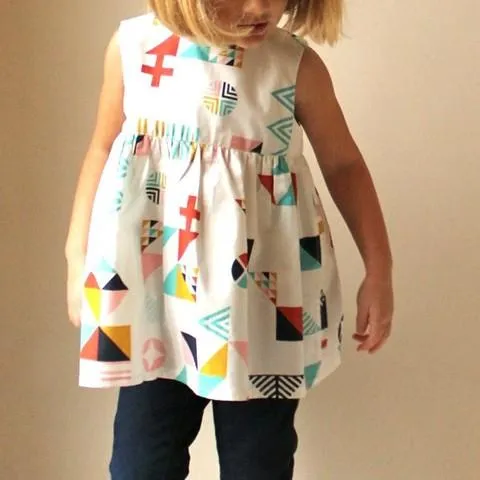 Geranium Dress and Top - Sizes 0 - 5T - Made by Rae