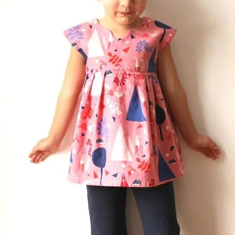 Geranium Dress and Top - Sizes 0 - 5T - Made by Rae