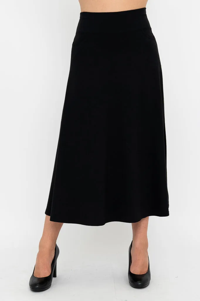 Gillian Skirt, Black, Bamboo