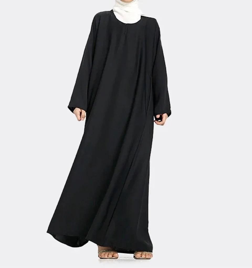 Girls Black Basic Abaya