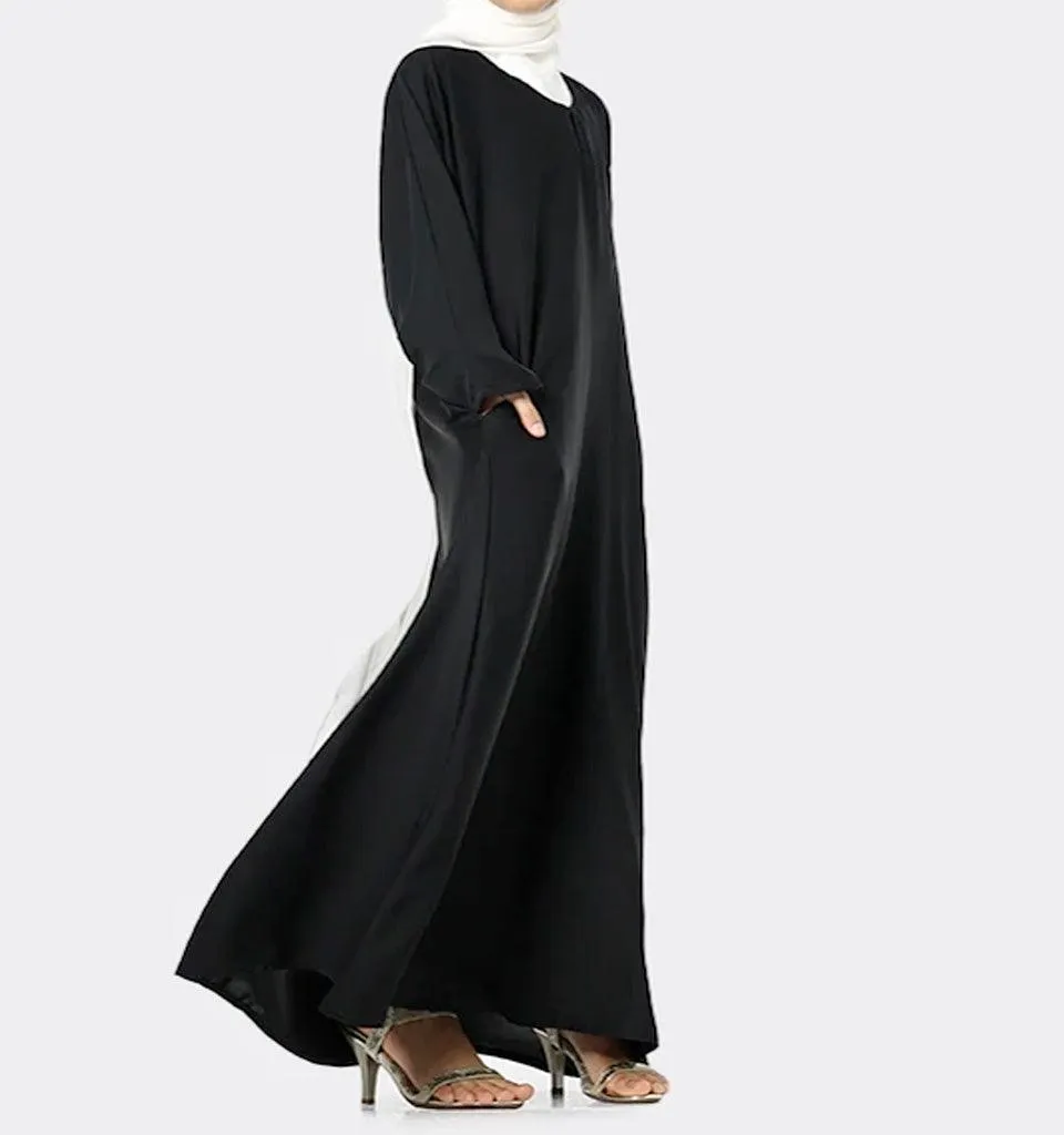 Girls Black Basic Abaya