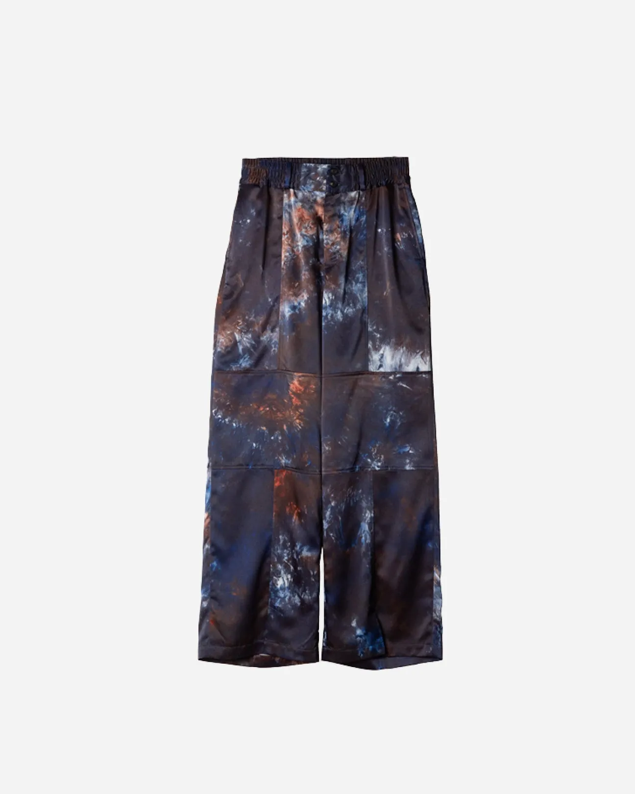 GRAPHIC PRINT PANEL EASY PANTS .09【DEEP BLUE】