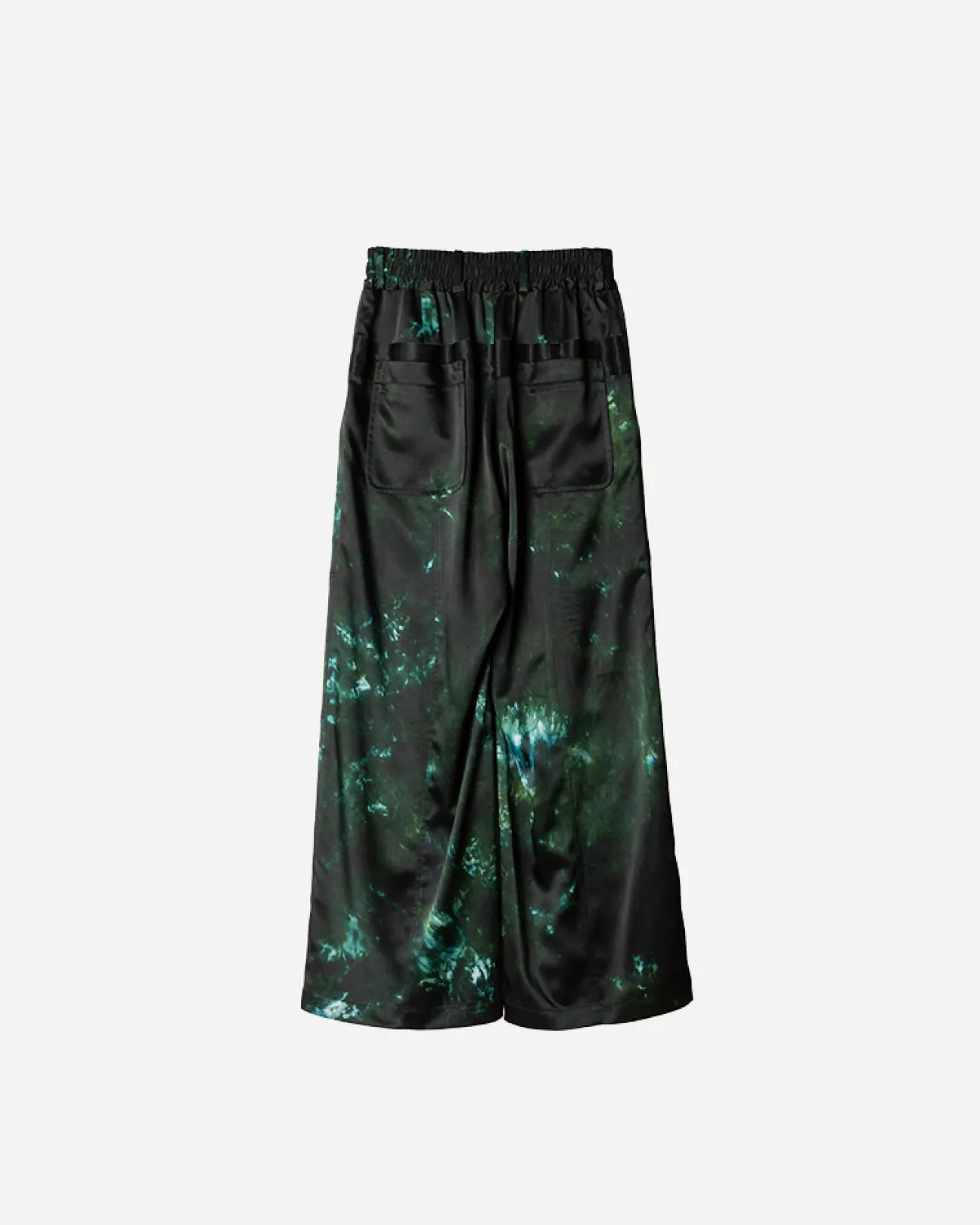 GRAPHIC PRINT PANEL EASY PANTS .09【GREEN GEM】