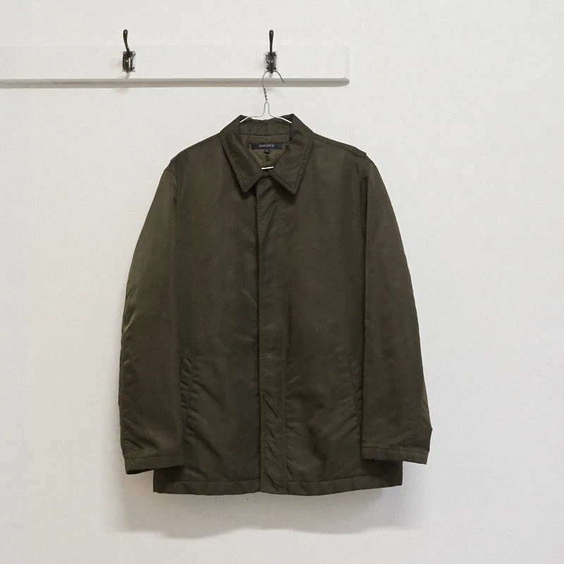 green padded bomber jacket