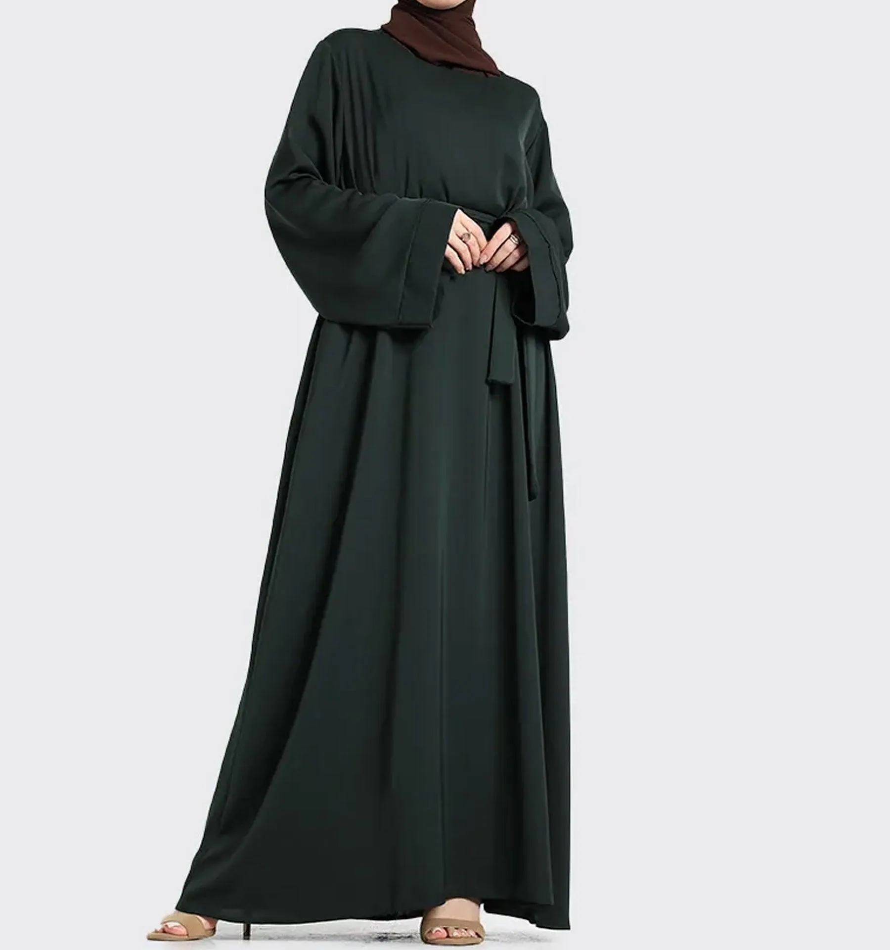 Green Plain Abaya