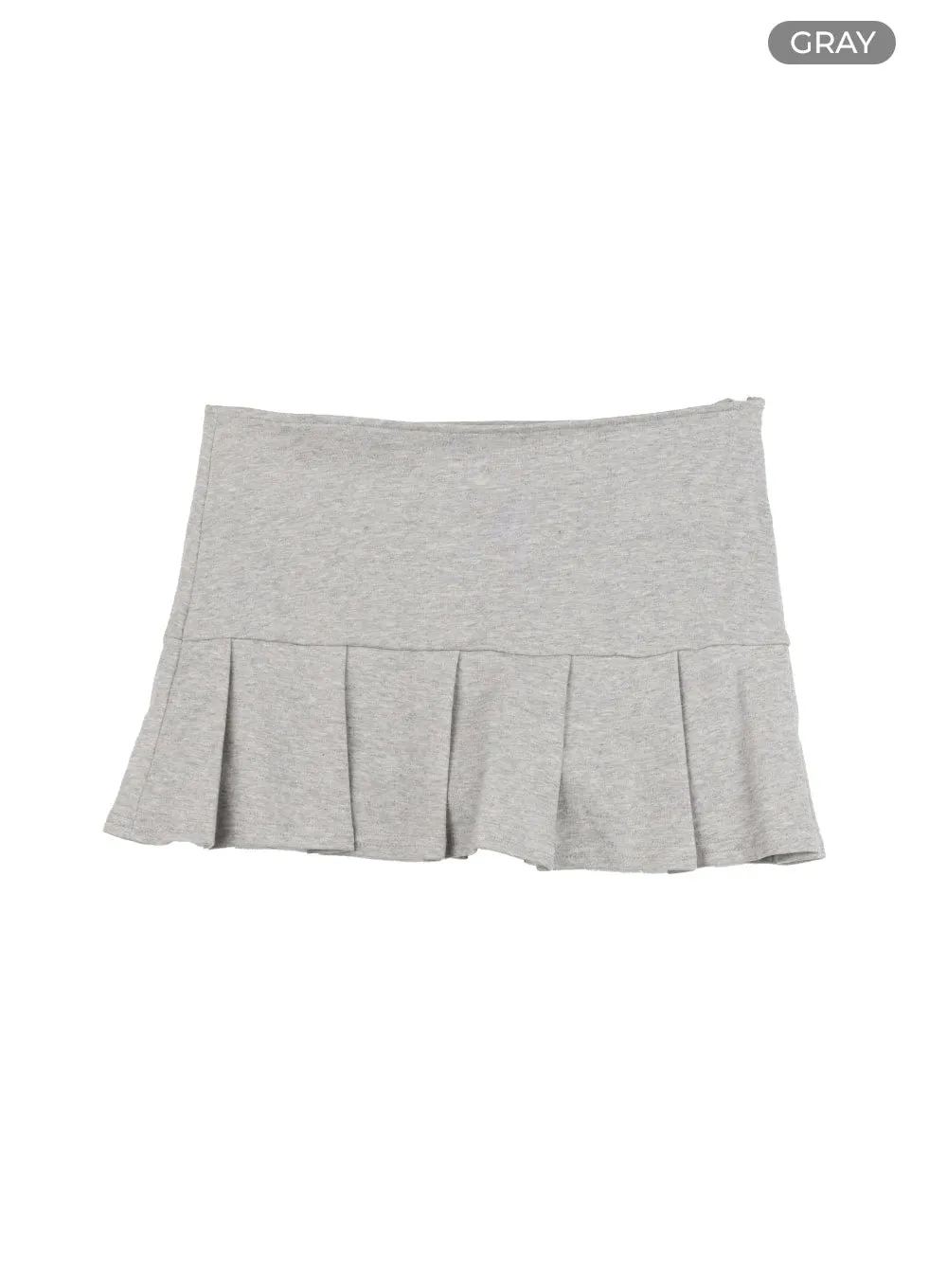 Half Pleated Mini Skirt IG405