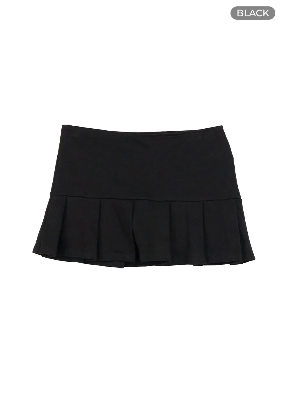 Half Pleated Mini Skirt IG405