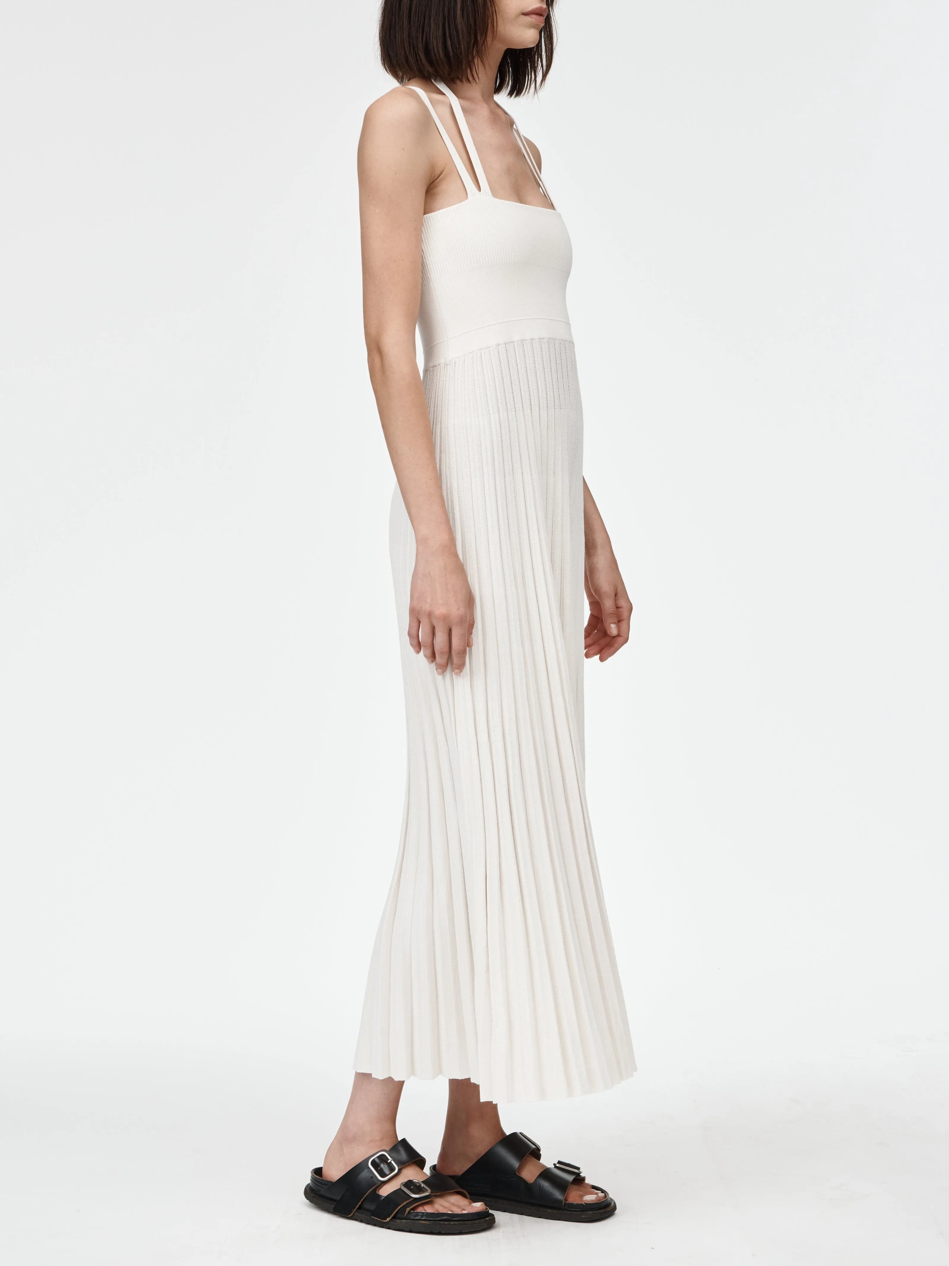 Halter Neck Dress in Ivory