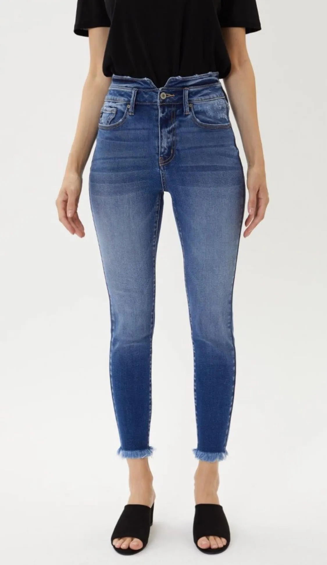 High Rise Waistband Ankle skinny