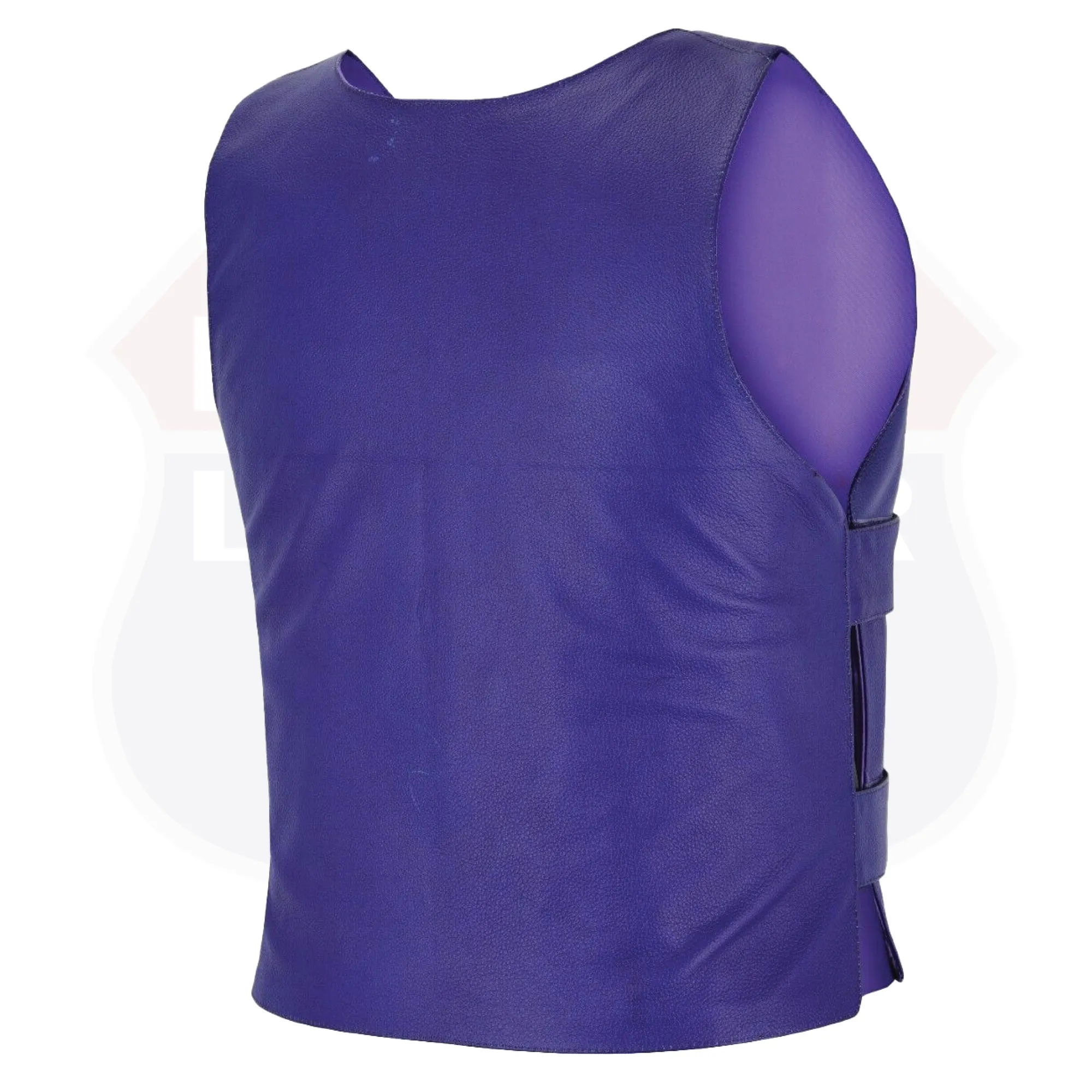 HL14945Purple Passionate Purple Women Bullet Proof style Leather Motorcycle Vest-bikers Club