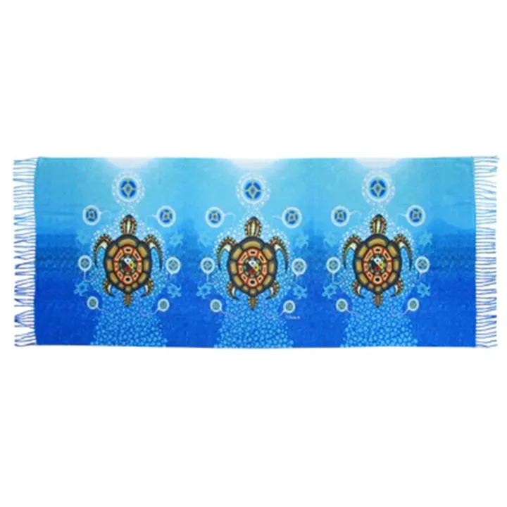 Indigenous Artist Collection: Eco Shawl: Medicine Turtle by James Jqcko