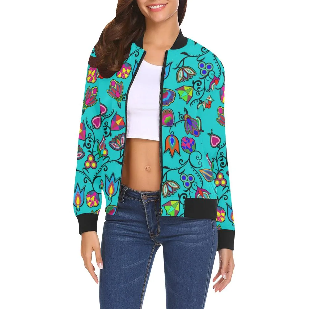 Indigenous Paisley - Sky Bomber Jacket for Women