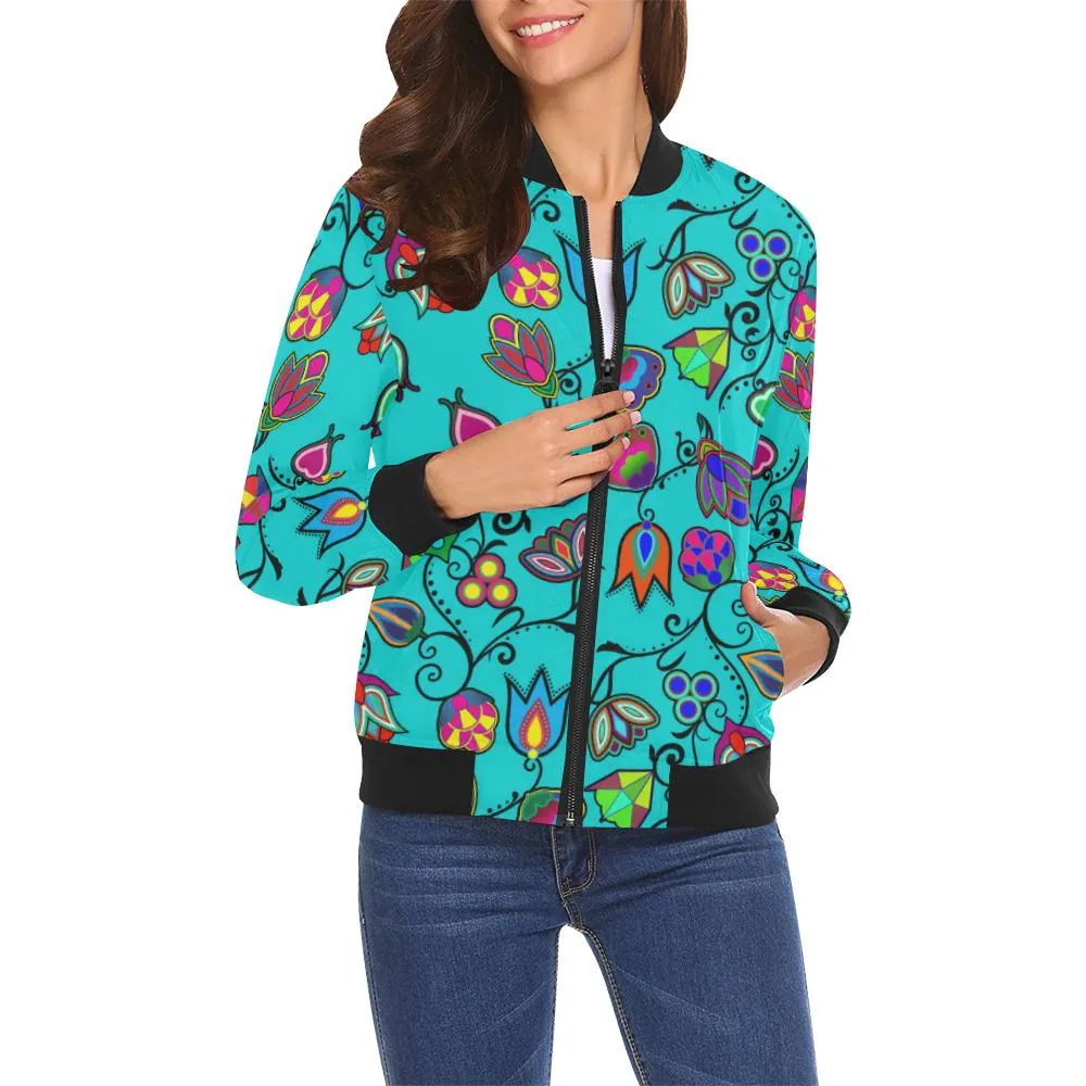 Indigenous Paisley - Sky Bomber Jacket for Women