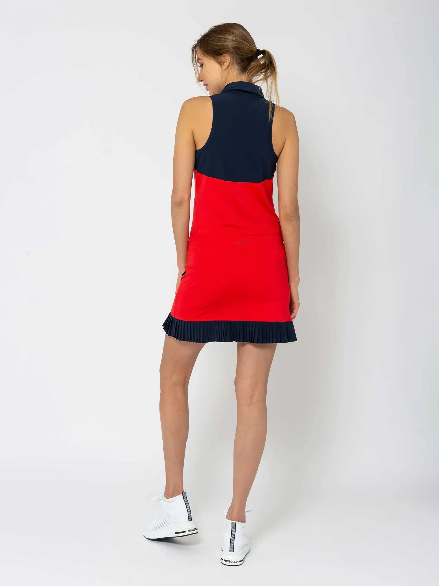 Kai 15" Pleated Skirt - Poppy/Midnight