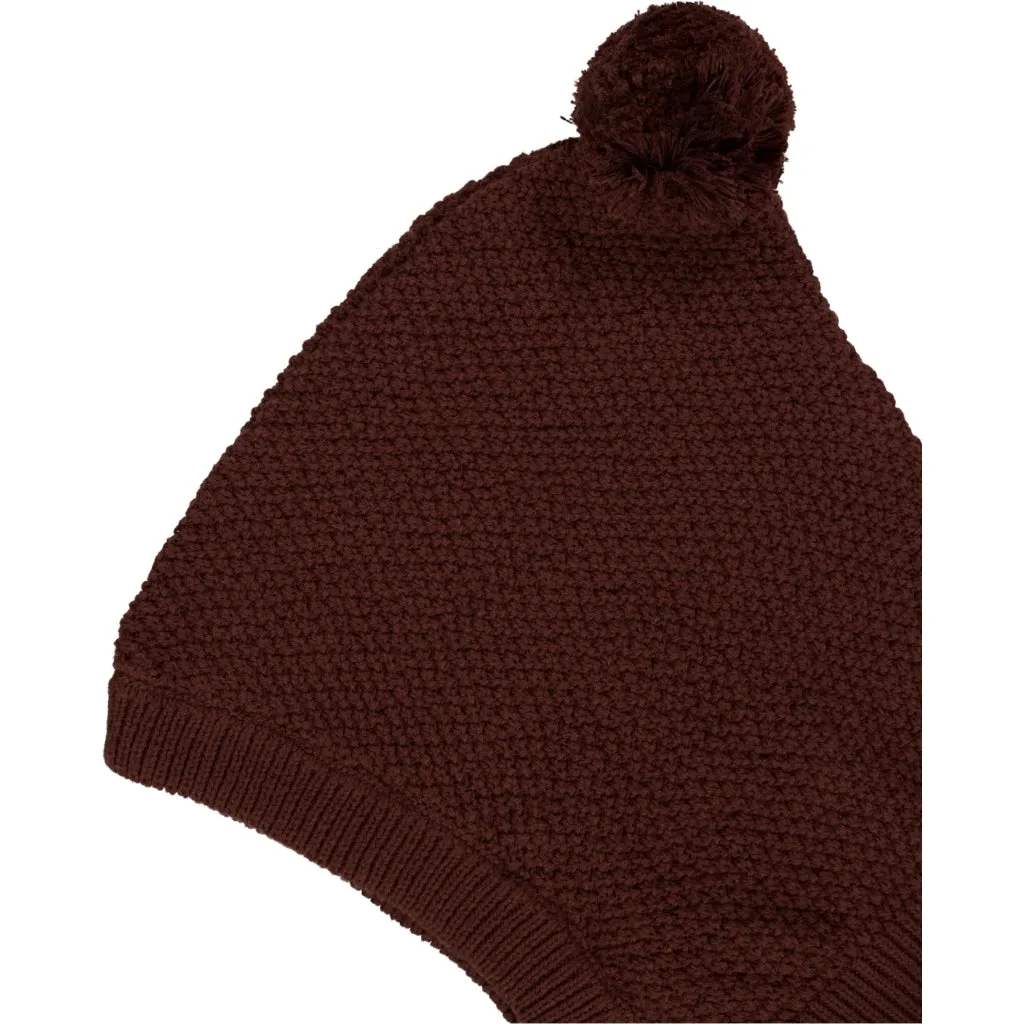 Knitted Balaclava Pomi - maroon