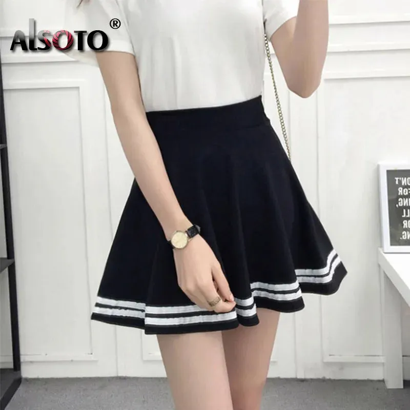 Korean New 2023 Women Skirt Autumn Winter High jupe Waisted faldas Female saia Pleated falda mujer Skirts Pleated Skirt