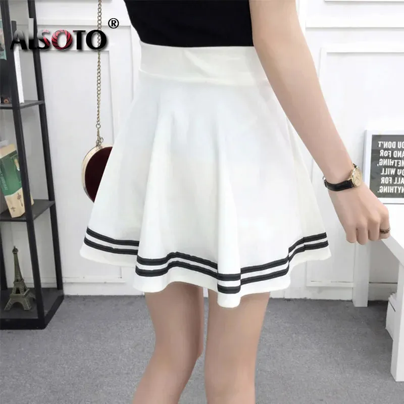 Korean New 2023 Women Skirt Autumn Winter High jupe Waisted faldas Female saia Pleated falda mujer Skirts Pleated Skirt