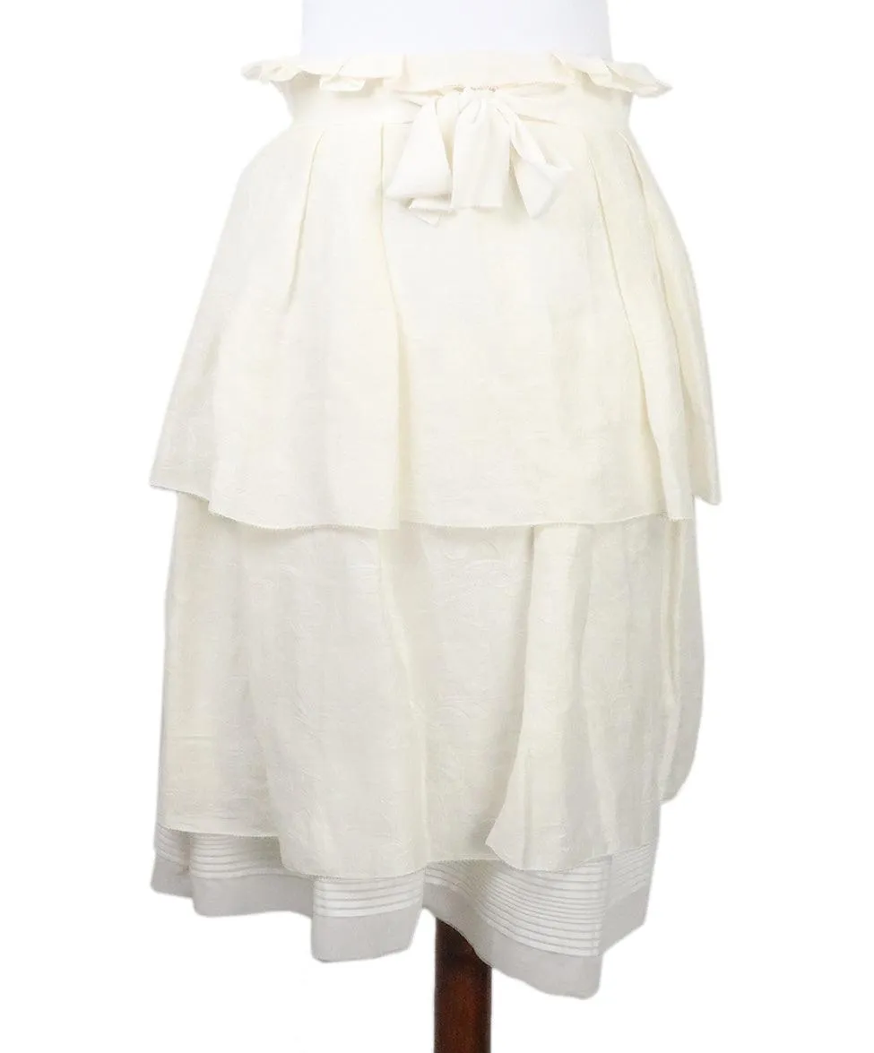 Les Copains Ivory Cotton Skirt sz 6