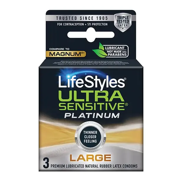 Lifestyles Ultra Sensitive Platinum Large 3pk