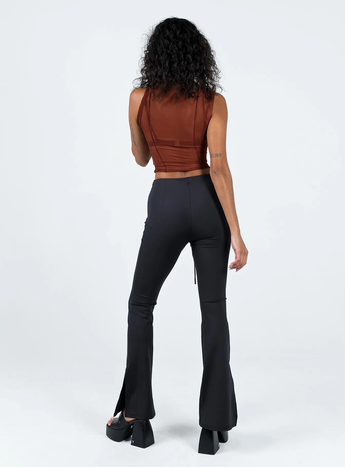 Long Nights Flare Pants Black