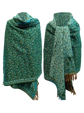 LUXURY HANDMADE GREEN winter wool Scarf Yak Wool comfortable scarf Shawl Blanket stole unisexTravel Wrap Meditation Soft gift for her