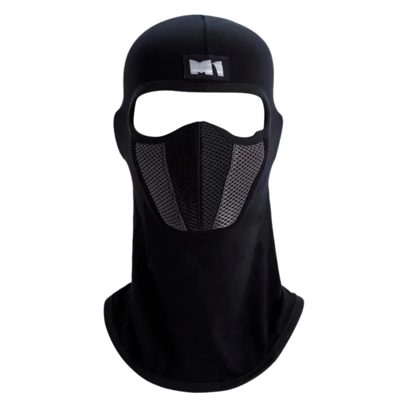 M1 Full Face Mask Cover Balaclava Protection Filter Plain Ski Dust Mask - Black/Grey