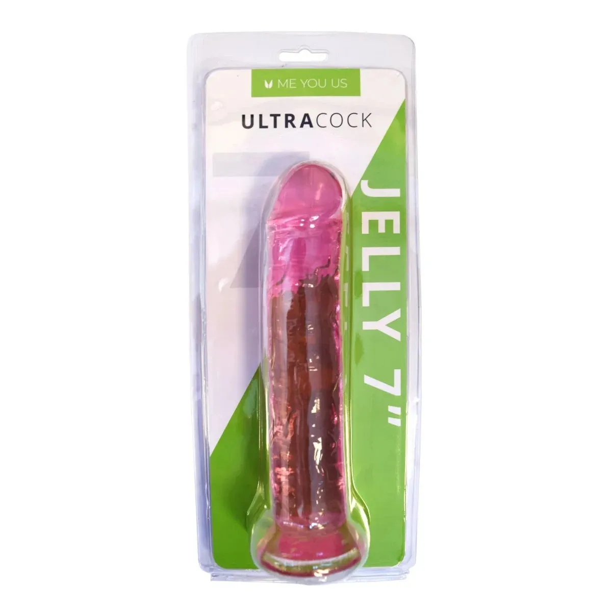 Me You Us Ultra Cock Jelly Dong Pink 7 Inch