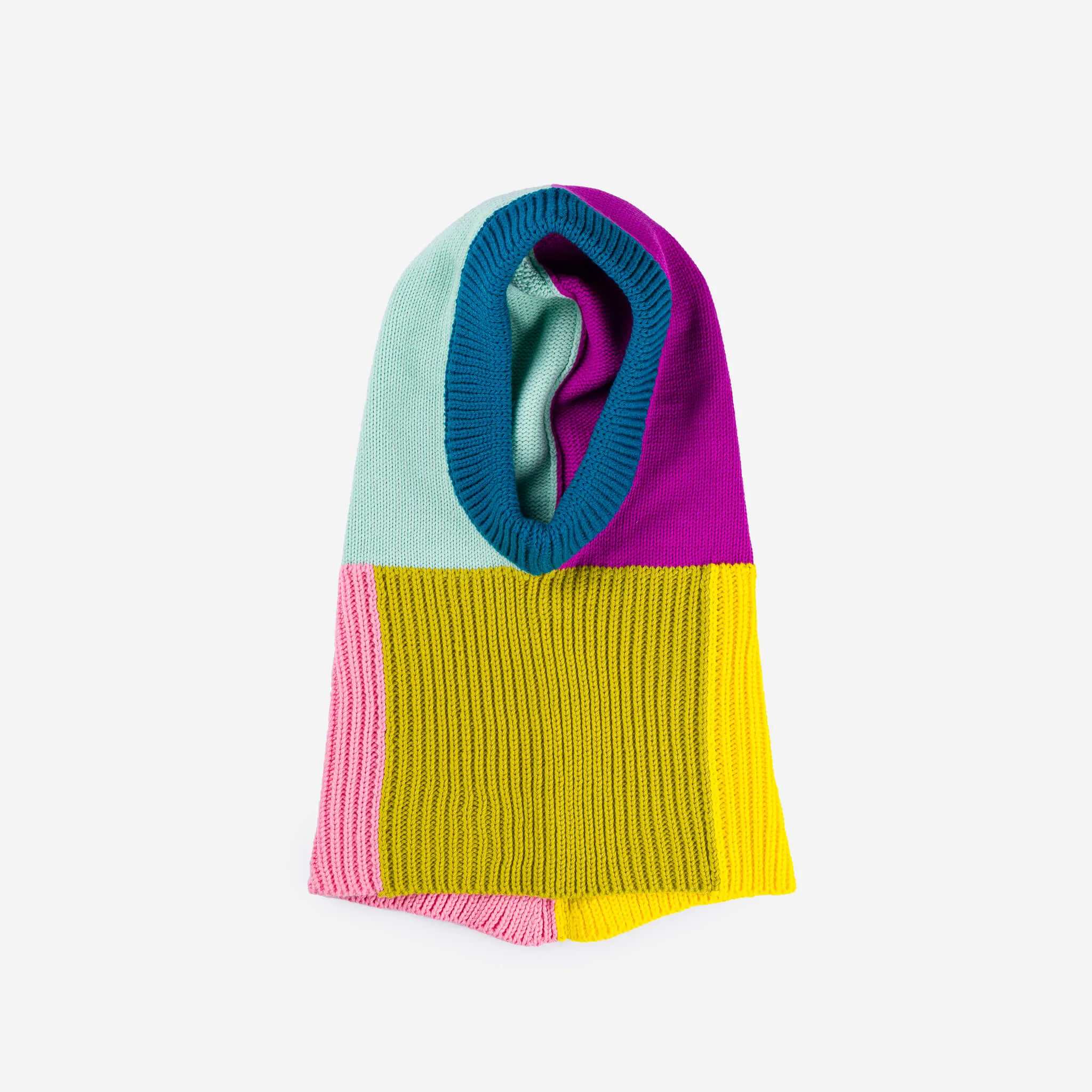 Mismatch Knit Hood