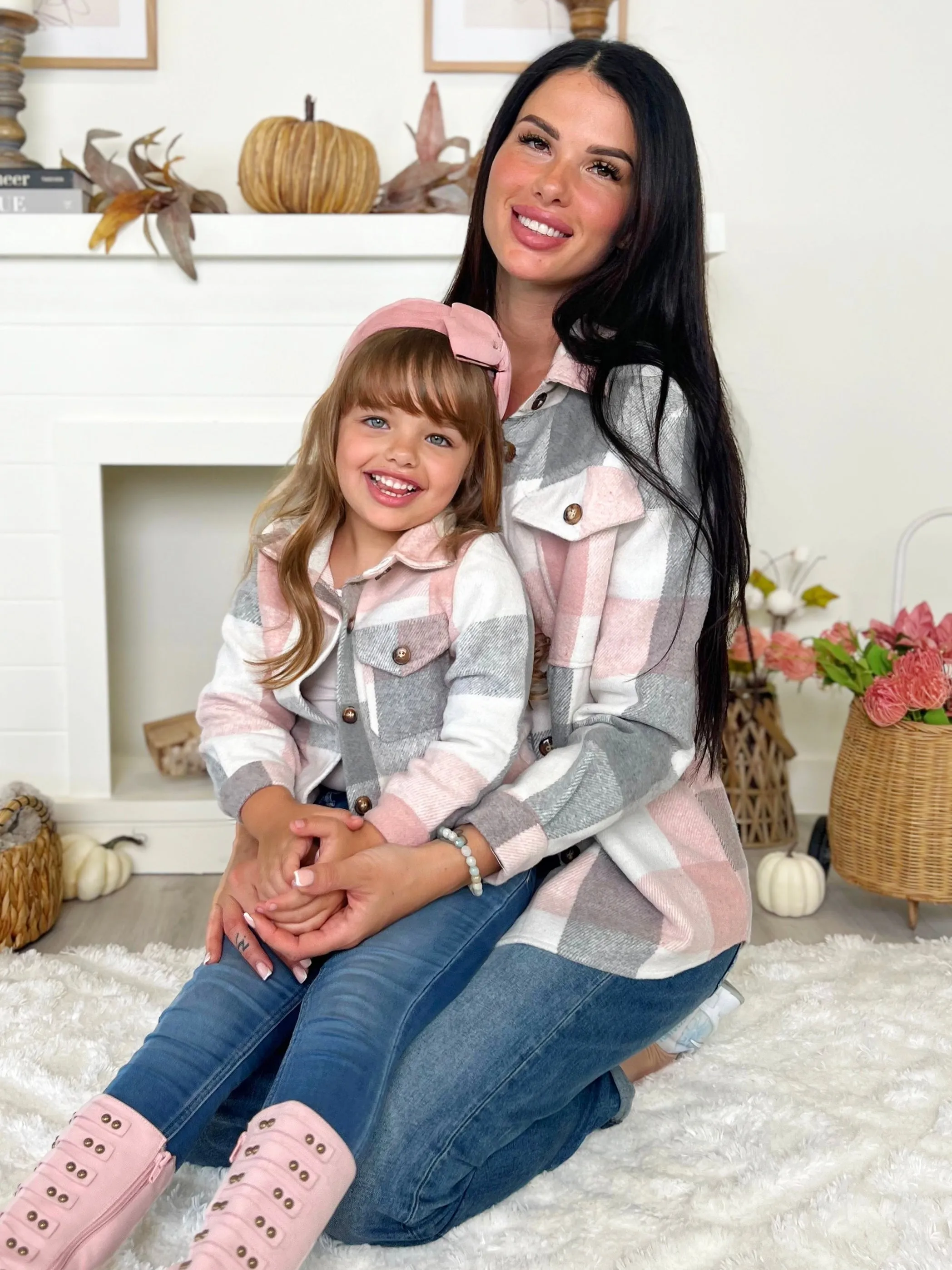 Mommy And Me Cozy Plaid Flannel Shacket