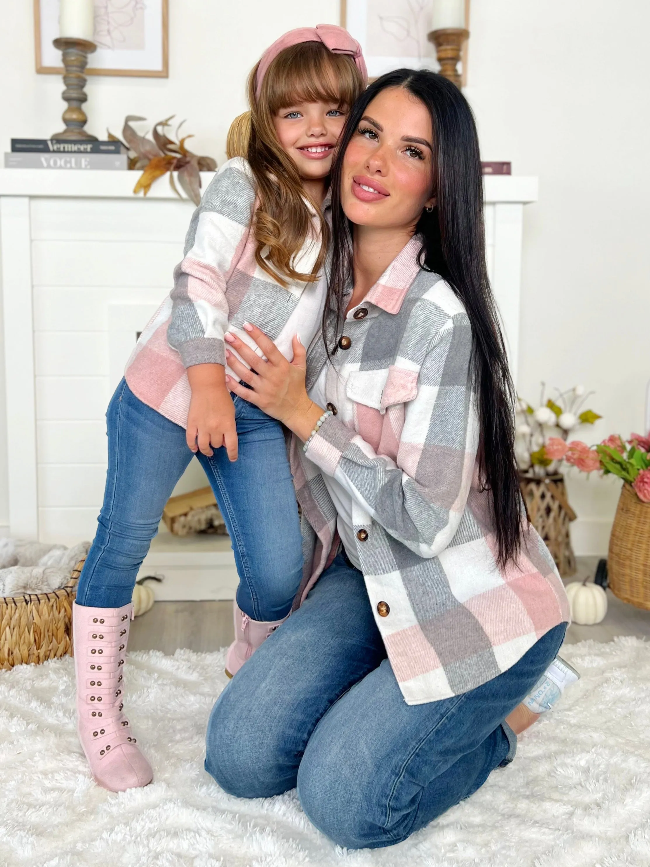 Mommy And Me Cozy Plaid Flannel Shacket