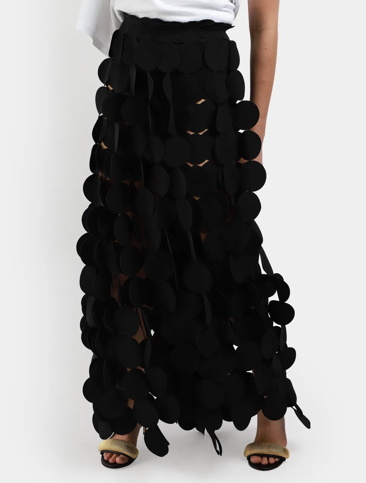 Multi Circle Layered Maxi Skirt