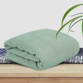 Mush 100% Bamboo Summer AC Blankets | Ultra-Soft, Light Weight & Thermoregulating Dohar 7.5 X 8 Ft (Green, Double/Large)