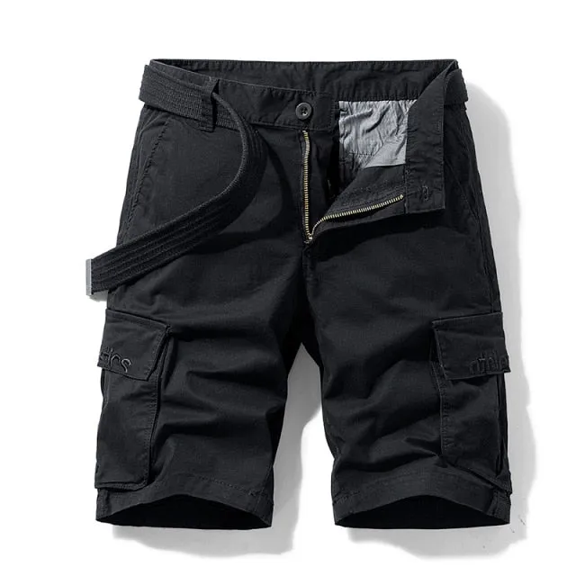 New Spring Men Cotton Cargo Shorts Clothing Summer Casual Breeches Bermuda Fashion Beach Pants Los Cortos Cargo Short Men