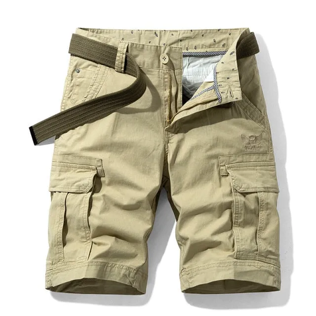 New Spring Men Cotton Cargo Shorts Clothing Summer Casual Breeches Bermuda Fashion Beach Pants Los Cortos Cargo Short Men