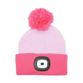 Night Owl Kids' Rechargeable LED Beanie - Pink