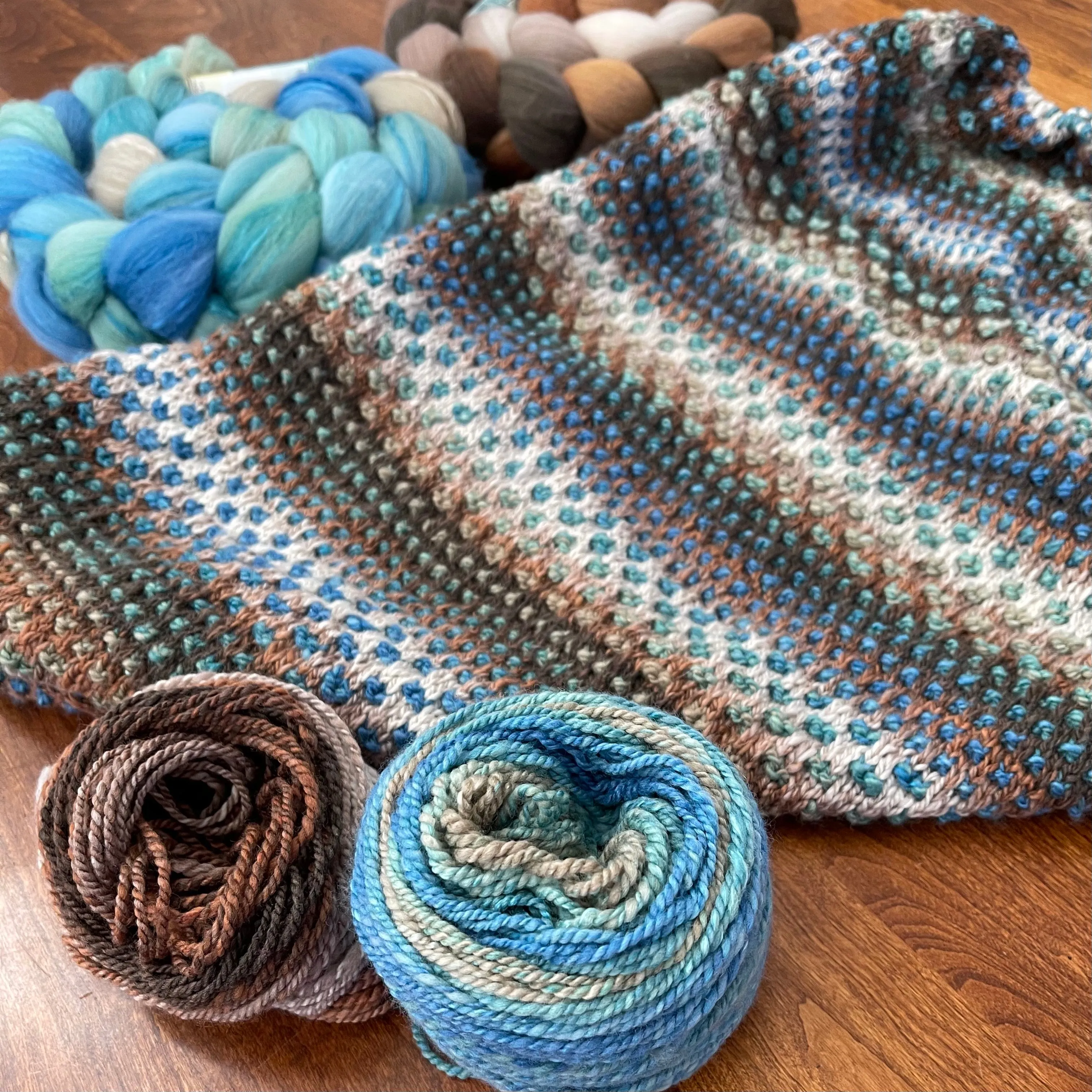 Nightshift Shawl Kit - for Handspinners