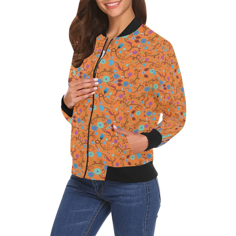 Nipin Blossom Carrot Bomber Jacket for Women